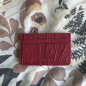Red B-Low The Belt Embossed Card Holder